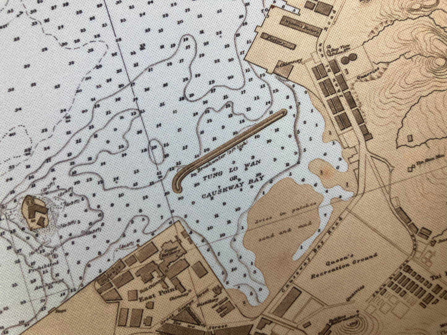 1939 Nostalgic Hong Kong Island and Kowloon Remake Map Mouse Pad