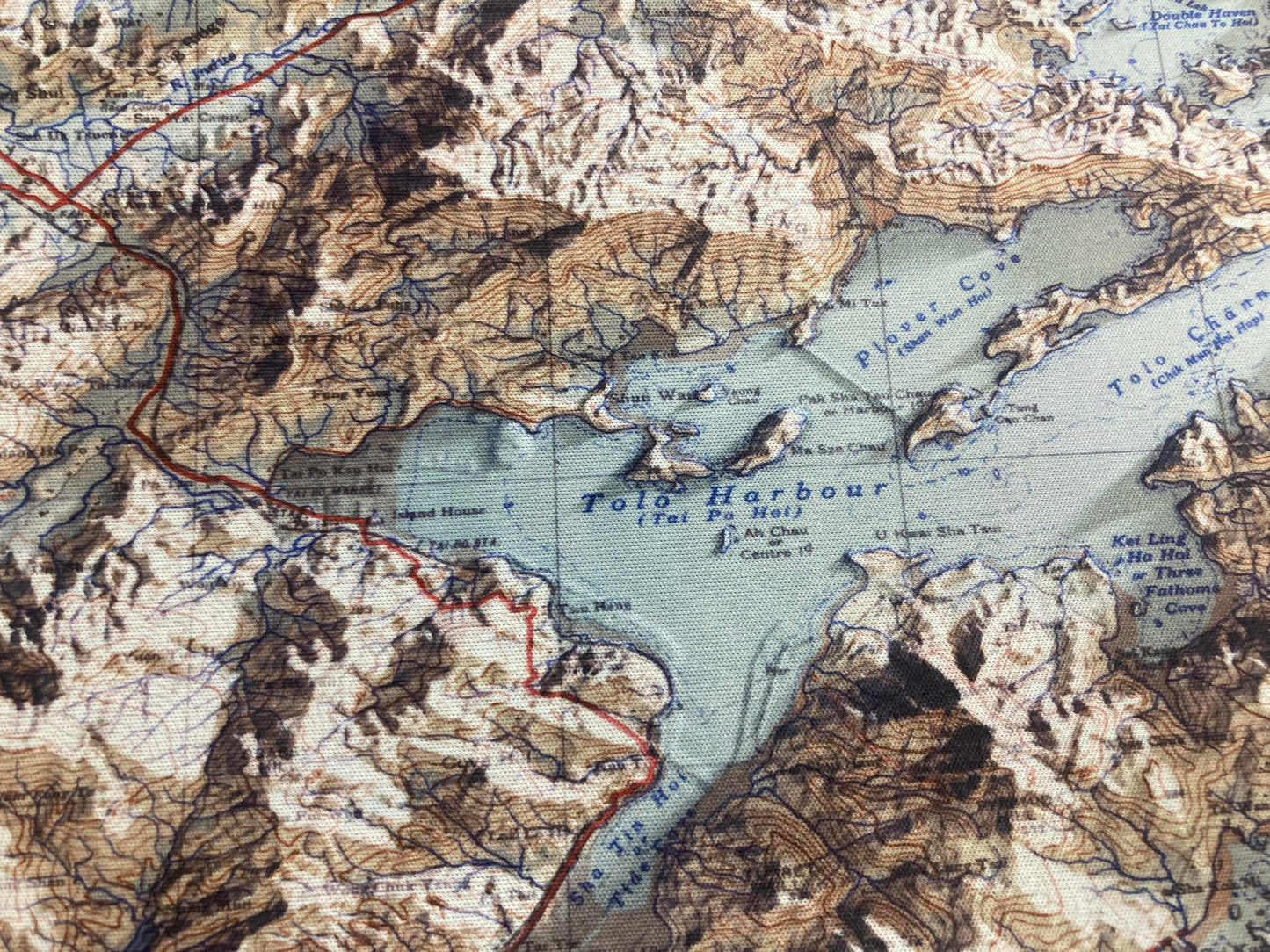 1945 Hong Kong 2D Shaded Terrain Remake Map Mouse Pad