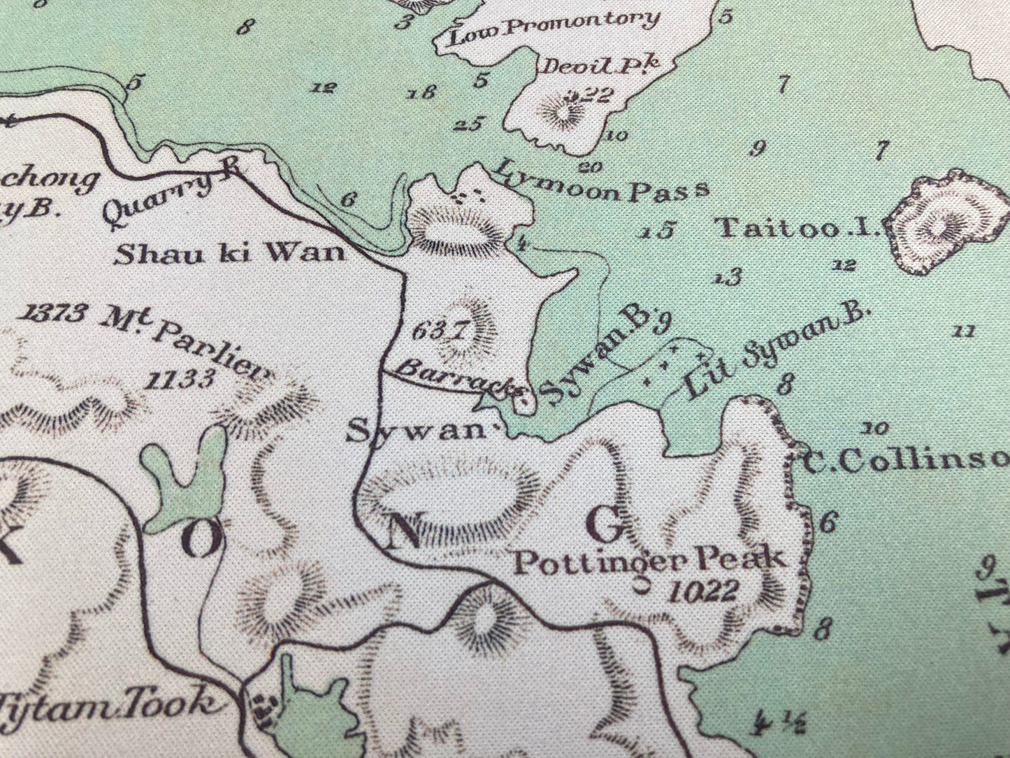 重製版1888年懷舊香港島九龍地圖款滑鼠墊
