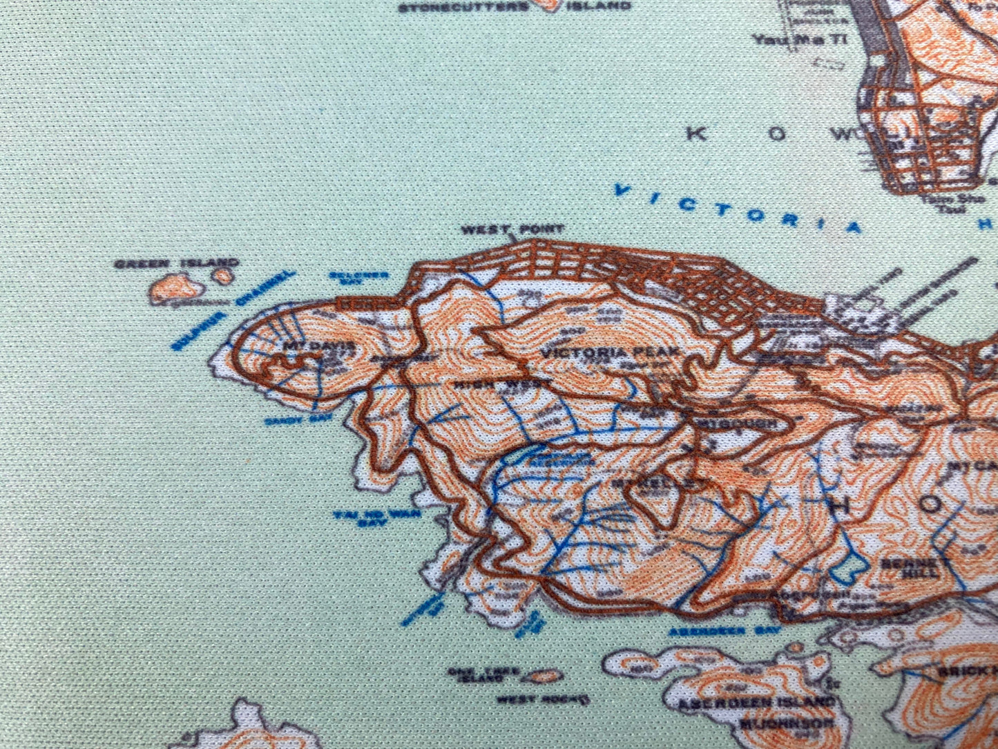 1911 Hong Kong Island , Kowloon and New Territories Remake Map Mouse Pad