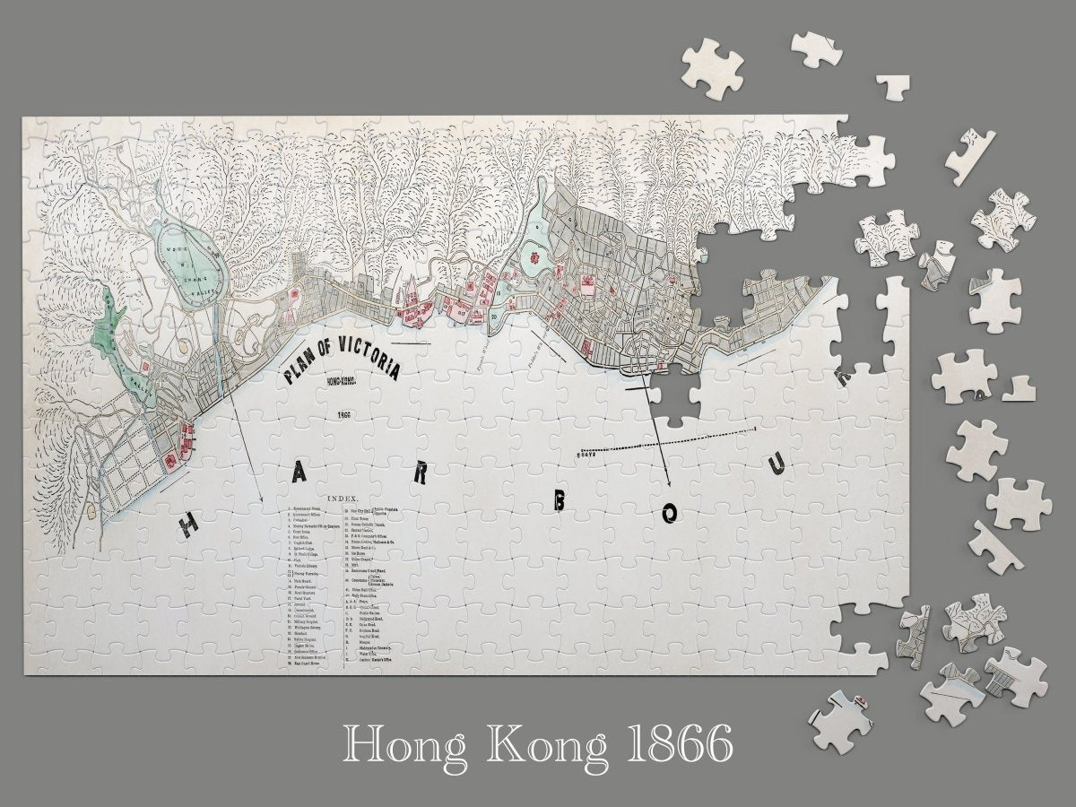 1866香港島重製地圖拼圖 - Hong Kong Maper