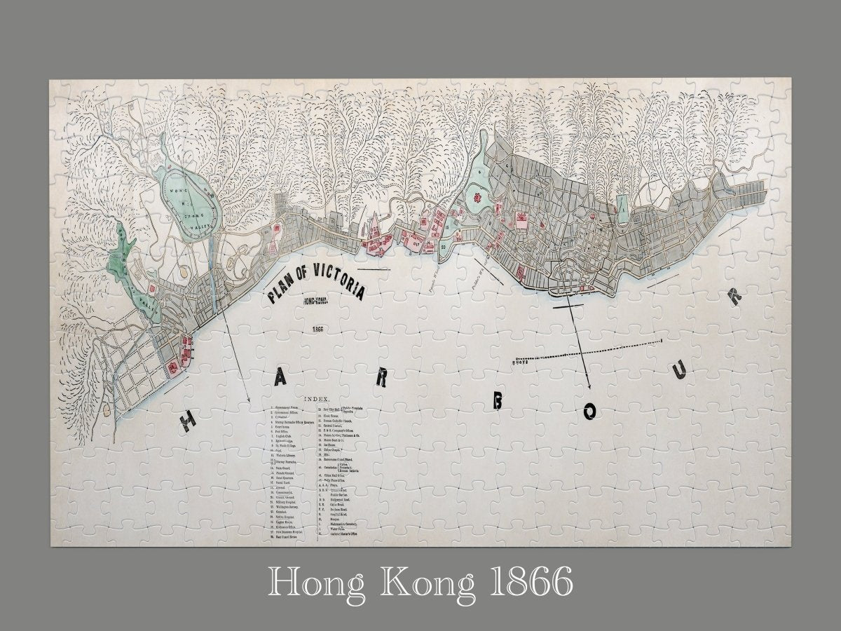 1866香港島重製地圖拼圖 - Hong Kong Maper