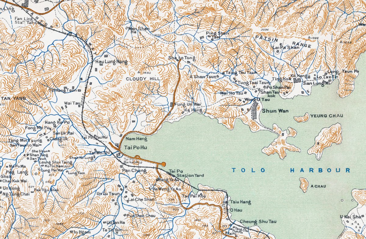 1911年香港九龍新界全境油畫布重製舊地圖 - Hong Kong Maper