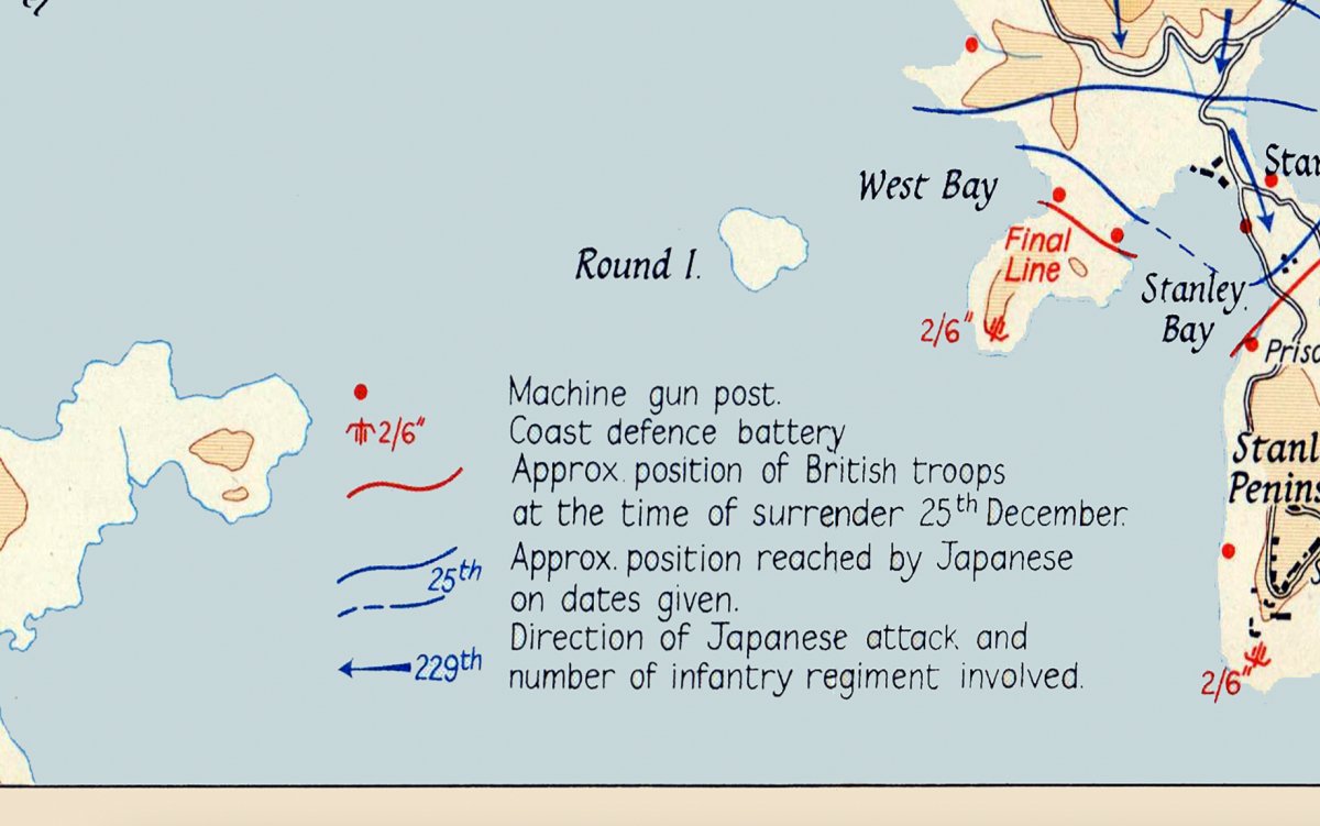 1941香港保衛戰復古油畫布重製舊地圖 - Hong Kong Maper