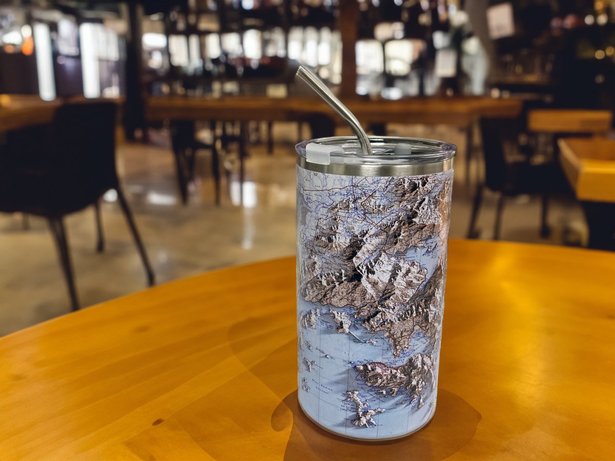 重製版1945年香港地形圖不鏽鋼保溫咖啡杯 600ml - Hong Kong Maper