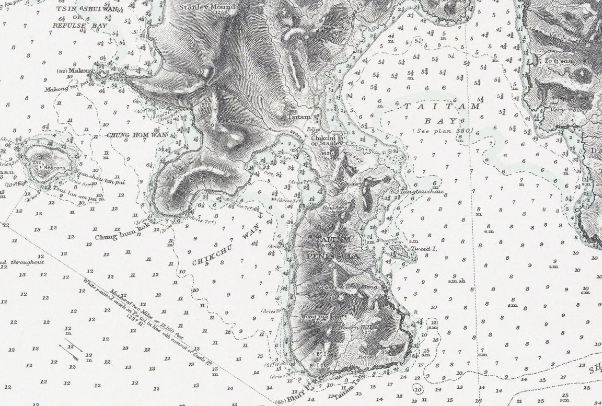 1953年香港島九龍復古油畫布重製舊地圖 - Hong Kong Maper