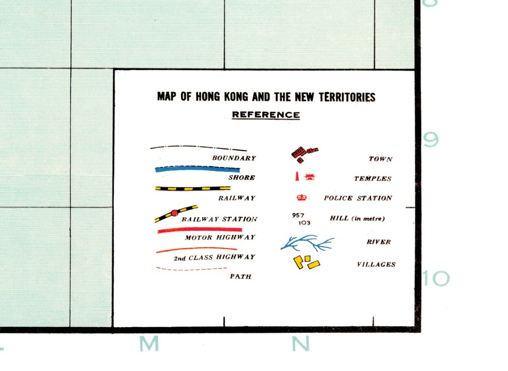 1960年代香港九龍新界全境油畫布重製舊地圖 - Hong Kong Maper