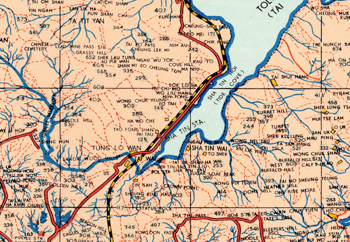 1960年代香港九龍新界全境油畫布重製舊地圖 - Hong Kong Maper