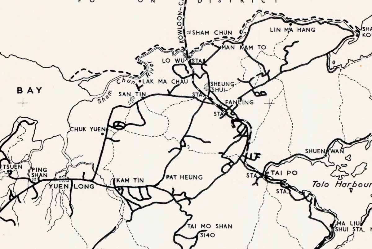 1962年香港全境油畫布重製舊地圖 - Hong Kong Maper