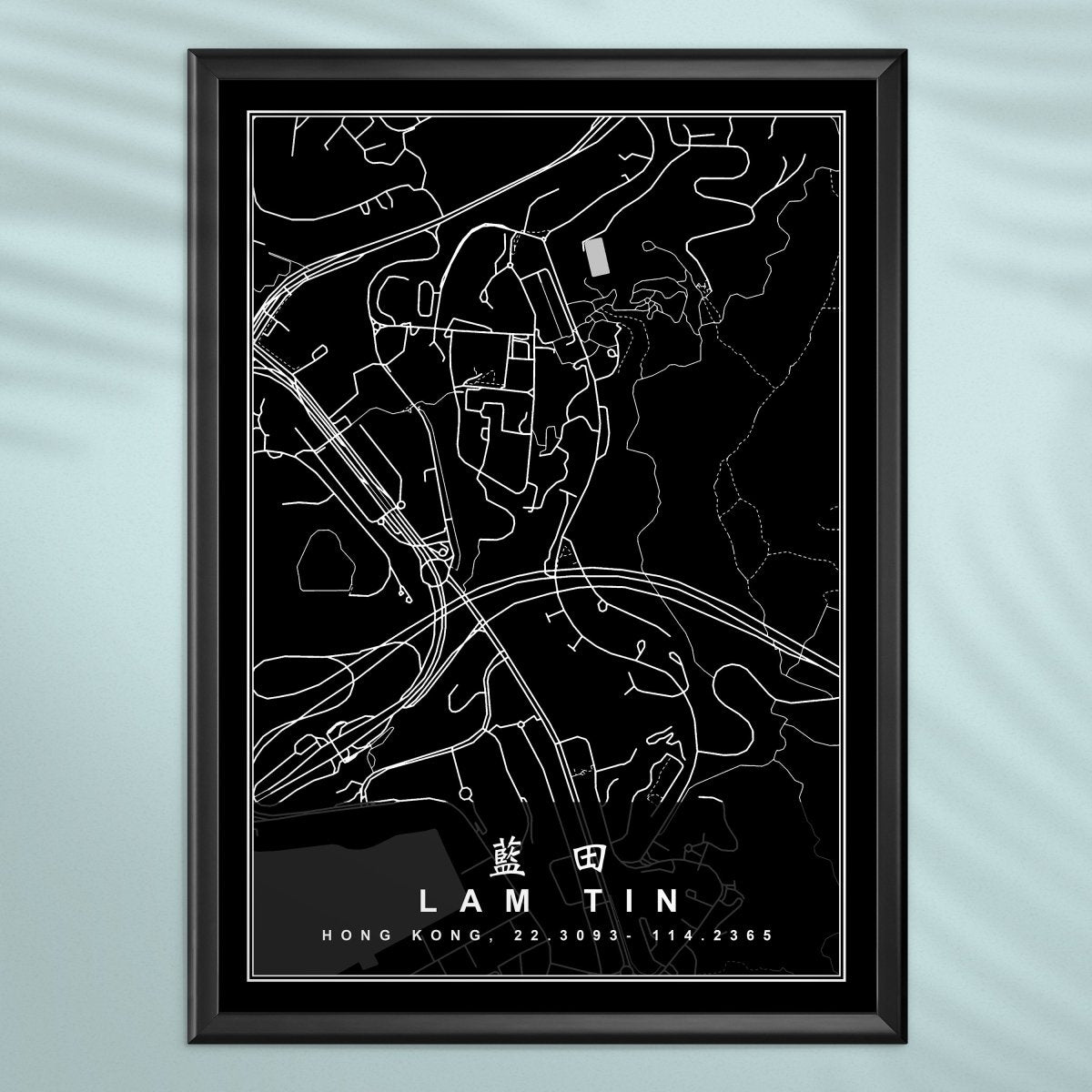 香港藍田地圖海報 - Hong Kong Maper