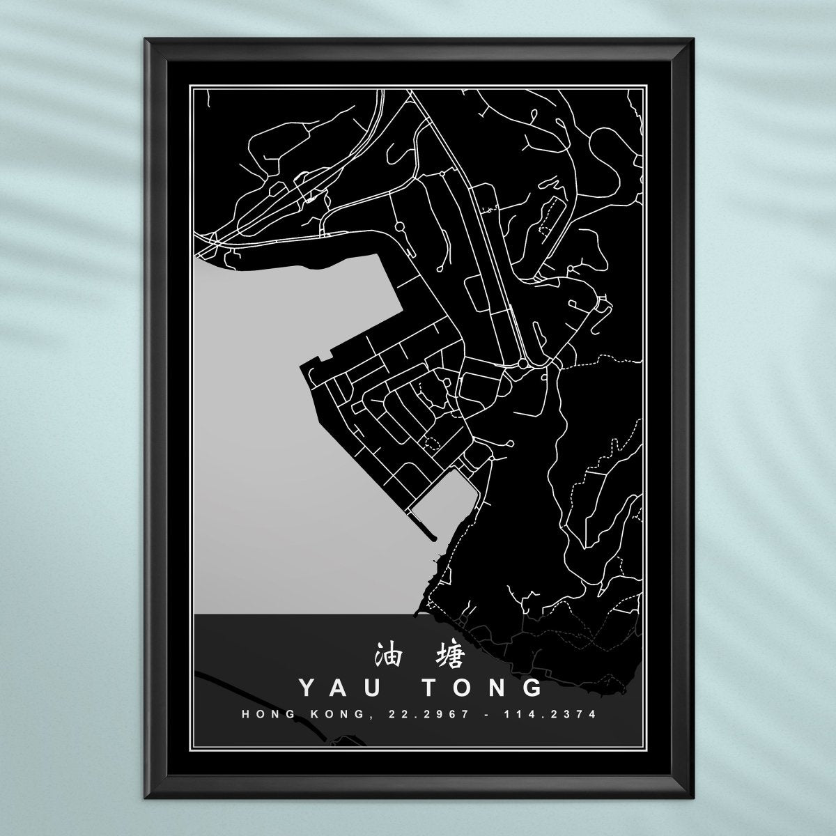 香港油塘地圖海報 - Hong Kong Maper