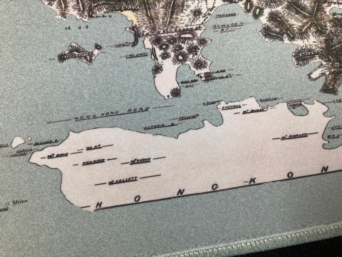 重製版1890年懷舊香港島九龍新界地圖款滑鼠墊