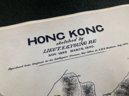 重製版1890年懷舊香港島九龍新界地圖款滑鼠墊
