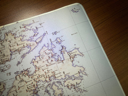 1866 Hong Kong Island , Kowloon and New Territories Remake Map Mouse Pad   