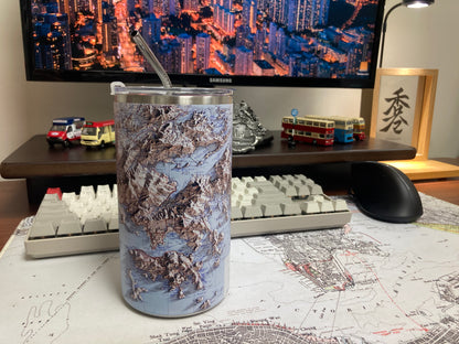 1945 Remake Hong Kong Topographic Map Stainless Steel Insulated Coffee Tumbler 600ml