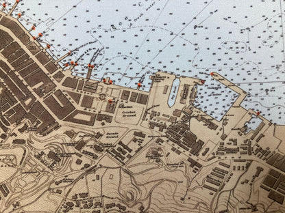 1939 Nostalgic Hong Kong Island and Kowloon Remake Map Mouse Pad