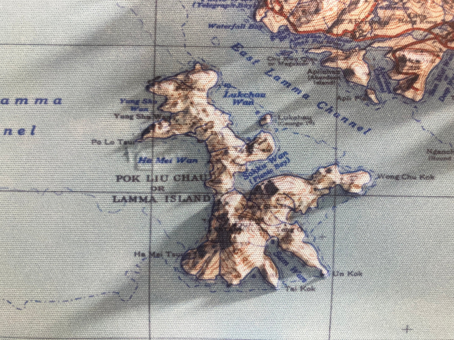 重製版1945年香港全境2D陰影地形地圖款滑鼠墊