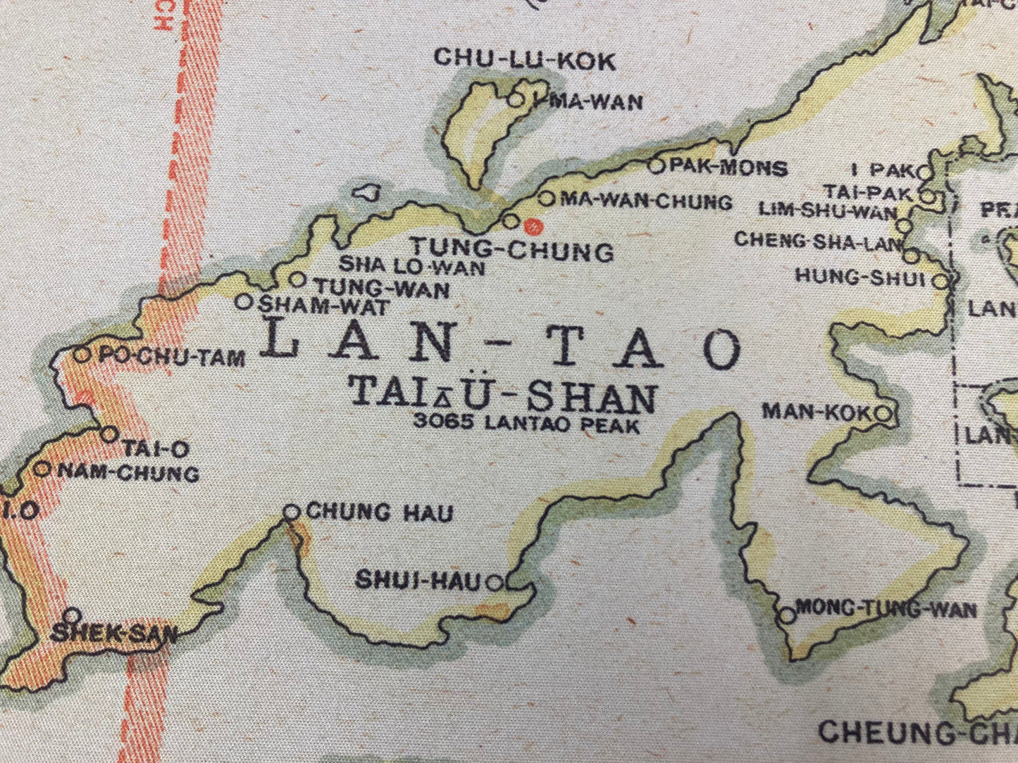 復刻版1909懷舊香港全境地圖款滑鼠墊