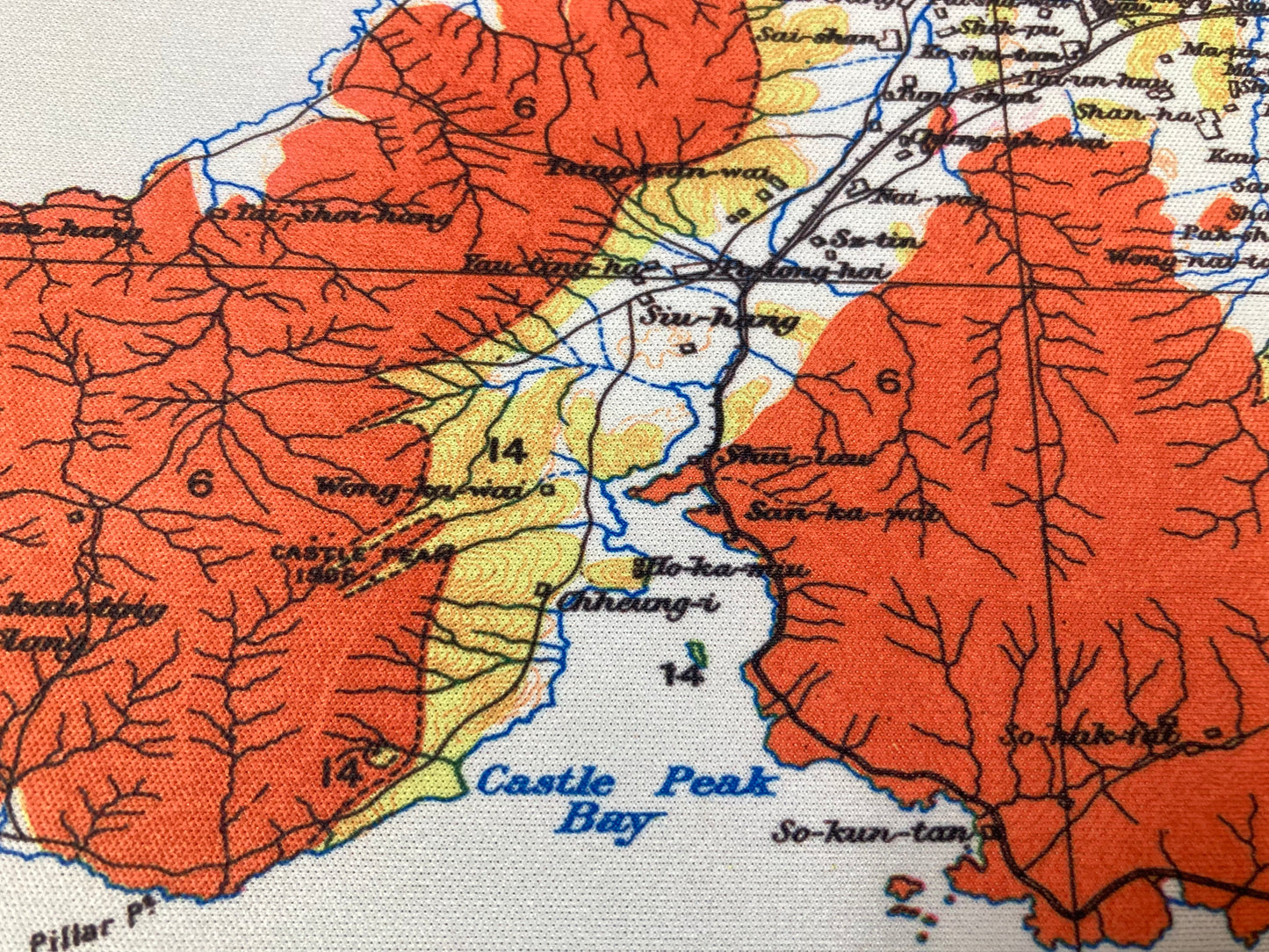 1932 Hong Kong Geological Remake Map Mouse Pad 