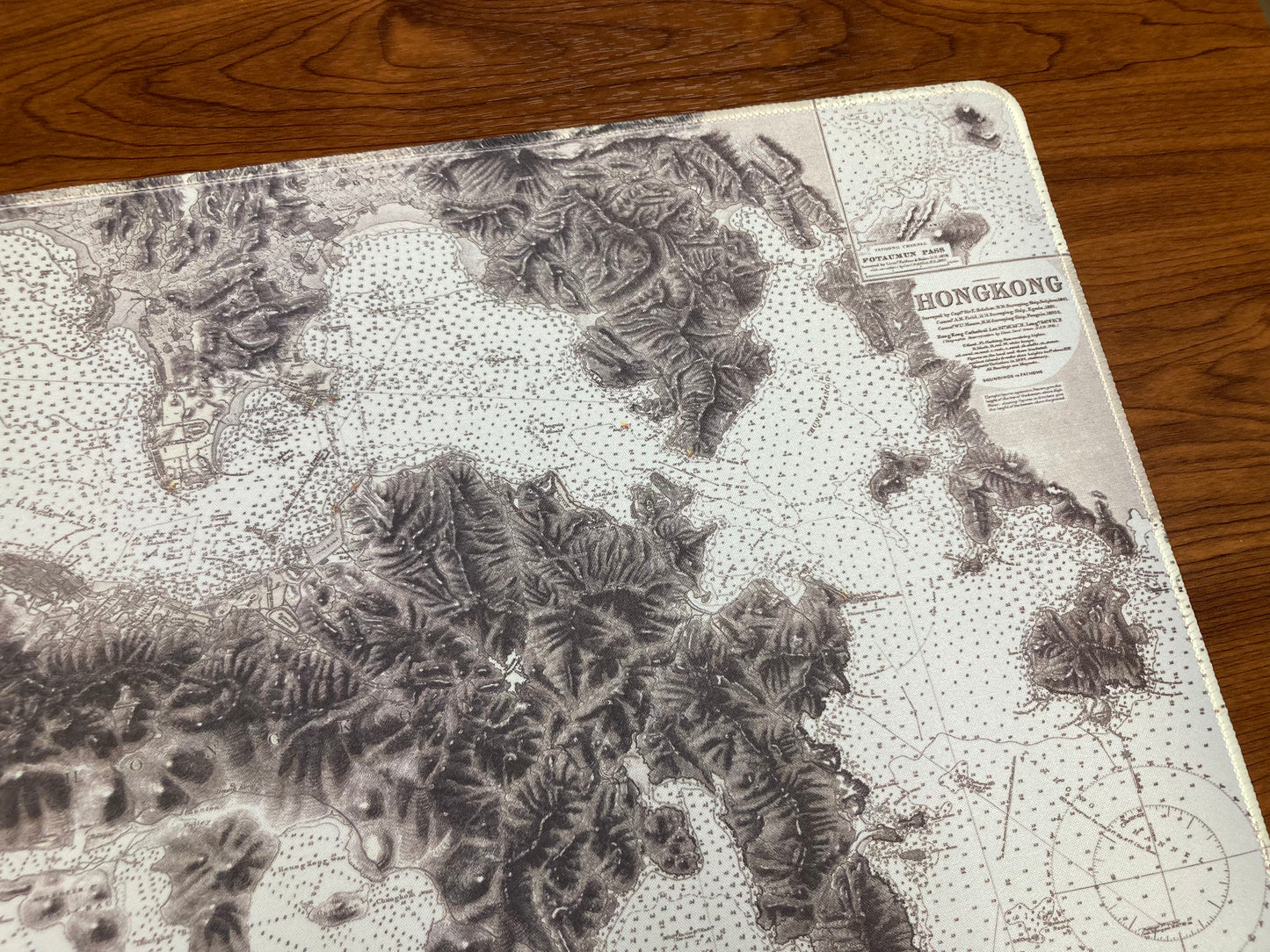 1843 Nostalgic Hong Kong Remake Map Mouse Pad 