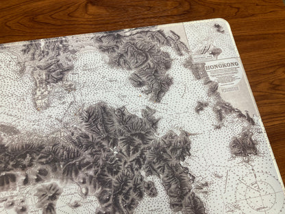 1843 Nostalgic Hong Kong Remake Map Mouse Pad 