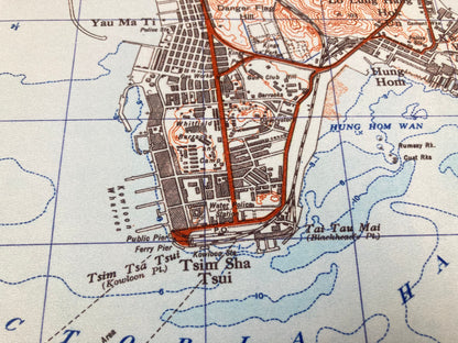 重製版1945年懷舊香港地圖款滑鼠墊