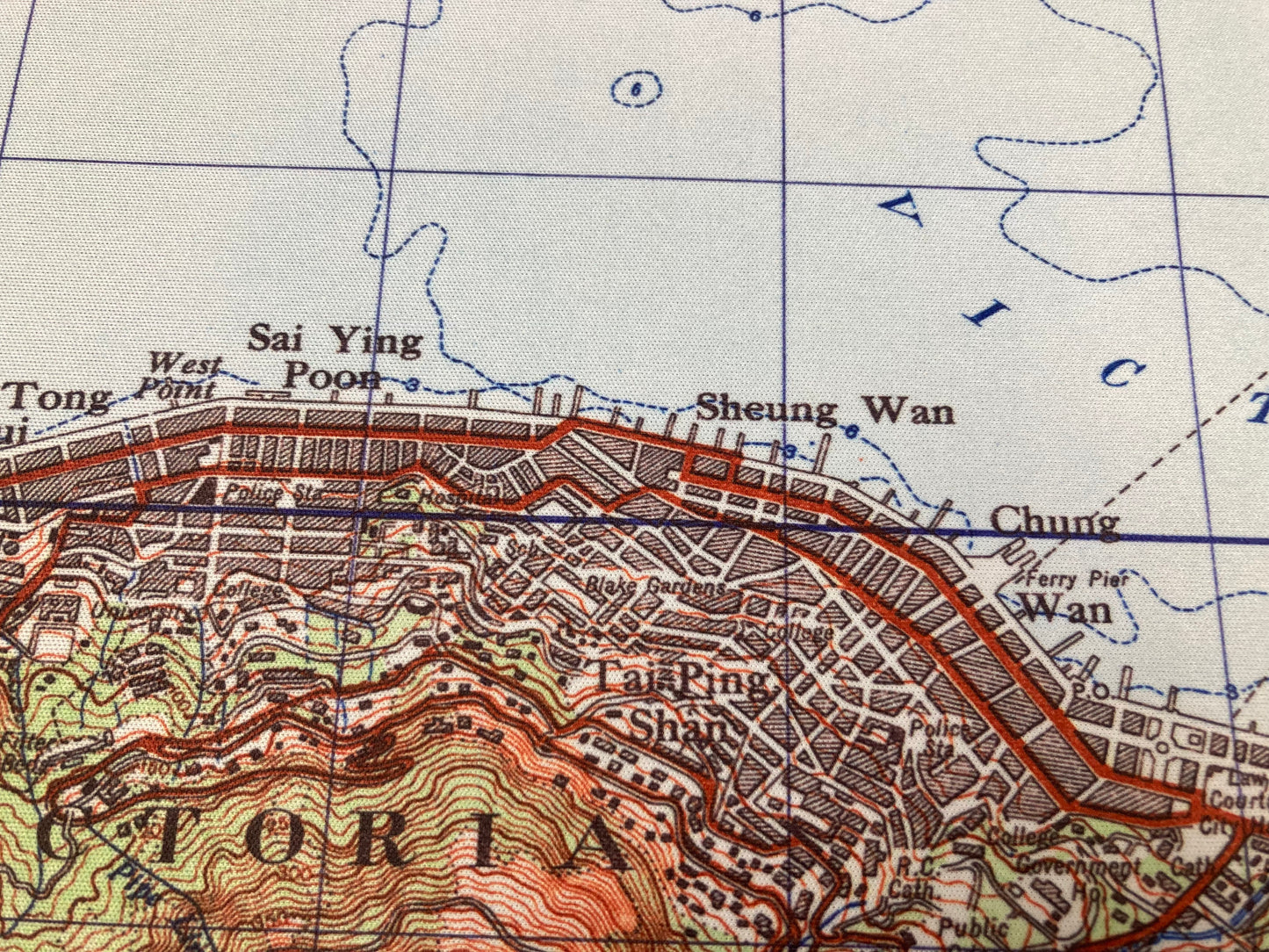 1945 Nostalgic Hong Kong Remake Map Mouse Pad