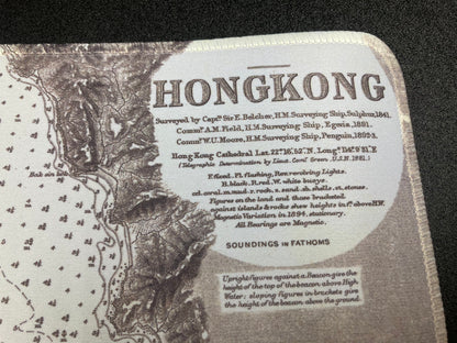 1843 Nostalgic Hong Kong Remake Map Mouse Pad 