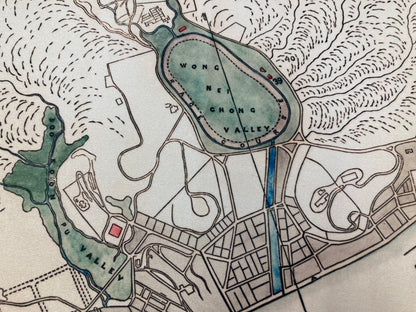 1866 Nostalgic Hong Kong Remake Map Mouse Pad