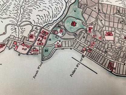 1866 Nostalgic Hong Kong Remake Map Mouse Pad