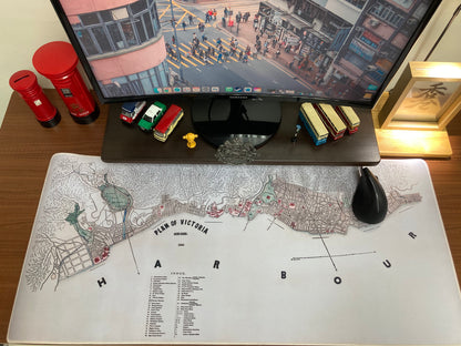 1866 Nostalgic Hong Kong Remake Map Mouse Pad