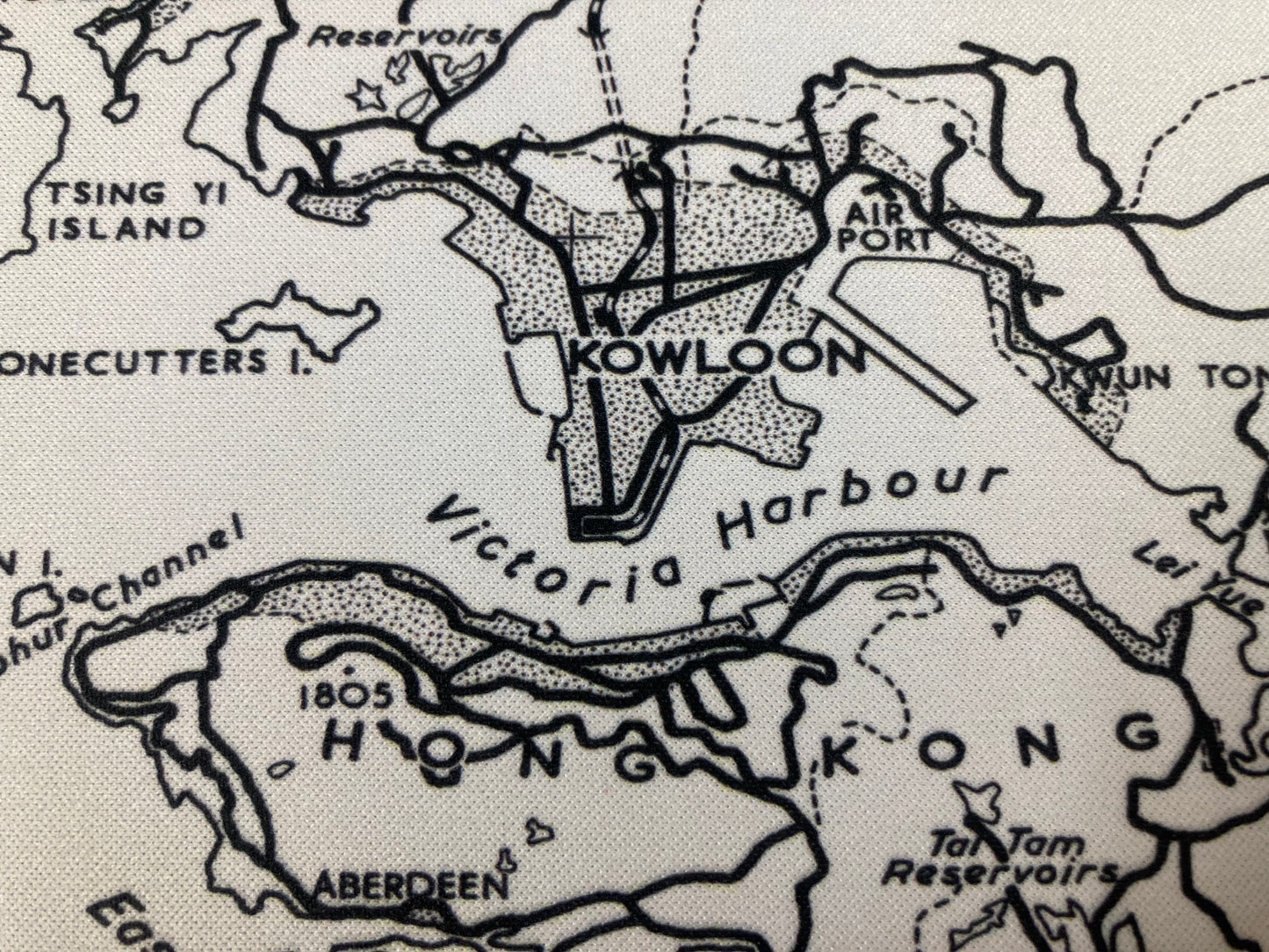 1962 Nostalgic Hong Kong Remake Map Mouse Pad 