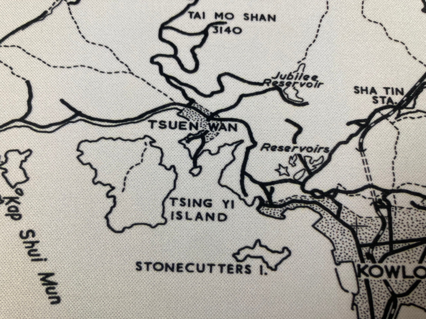 1962 Nostalgic Hong Kong Remake Map Mouse Pad 