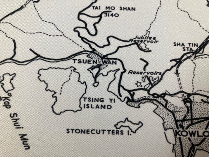 1962 Nostalgic Hong Kong Remake Map Mouse Pad 