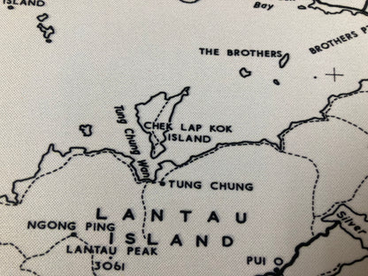 1962 Nostalgic Hong Kong Remake Map Mouse Pad 
