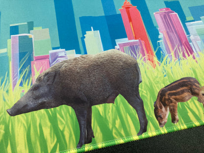 「野豬之美」保育香港野豬油畫風滑鼠墊