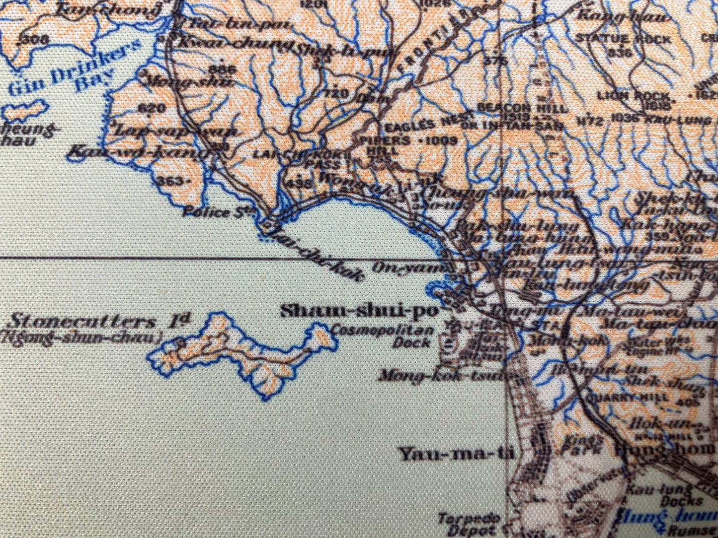 重製版1909年懷舊香港地圖款滑鼠墊