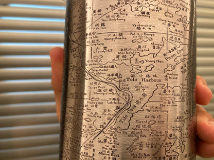 1935 Remake Hong Kong Chinese and English Map Stainless Steel Insulated Coffee Tumbler 600ml