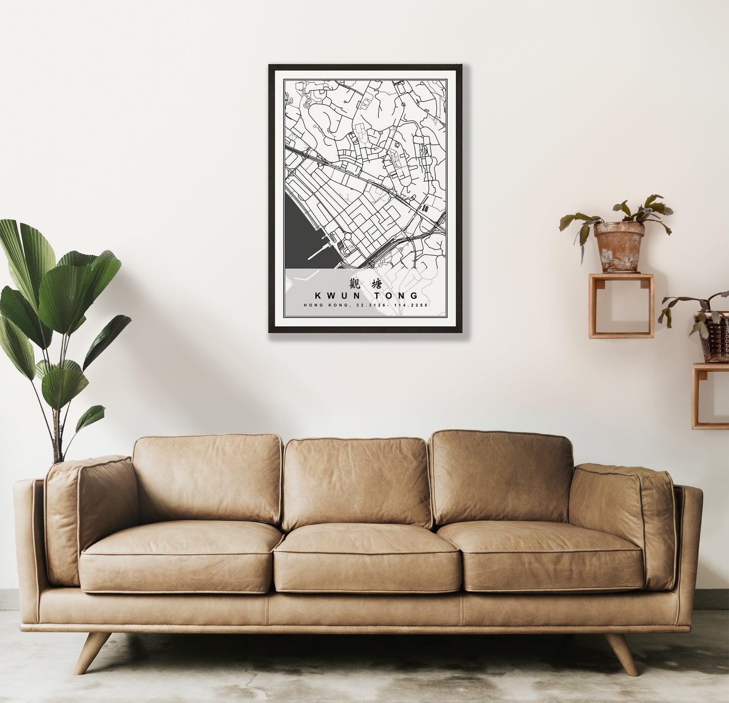 香港觀塘地圖海報