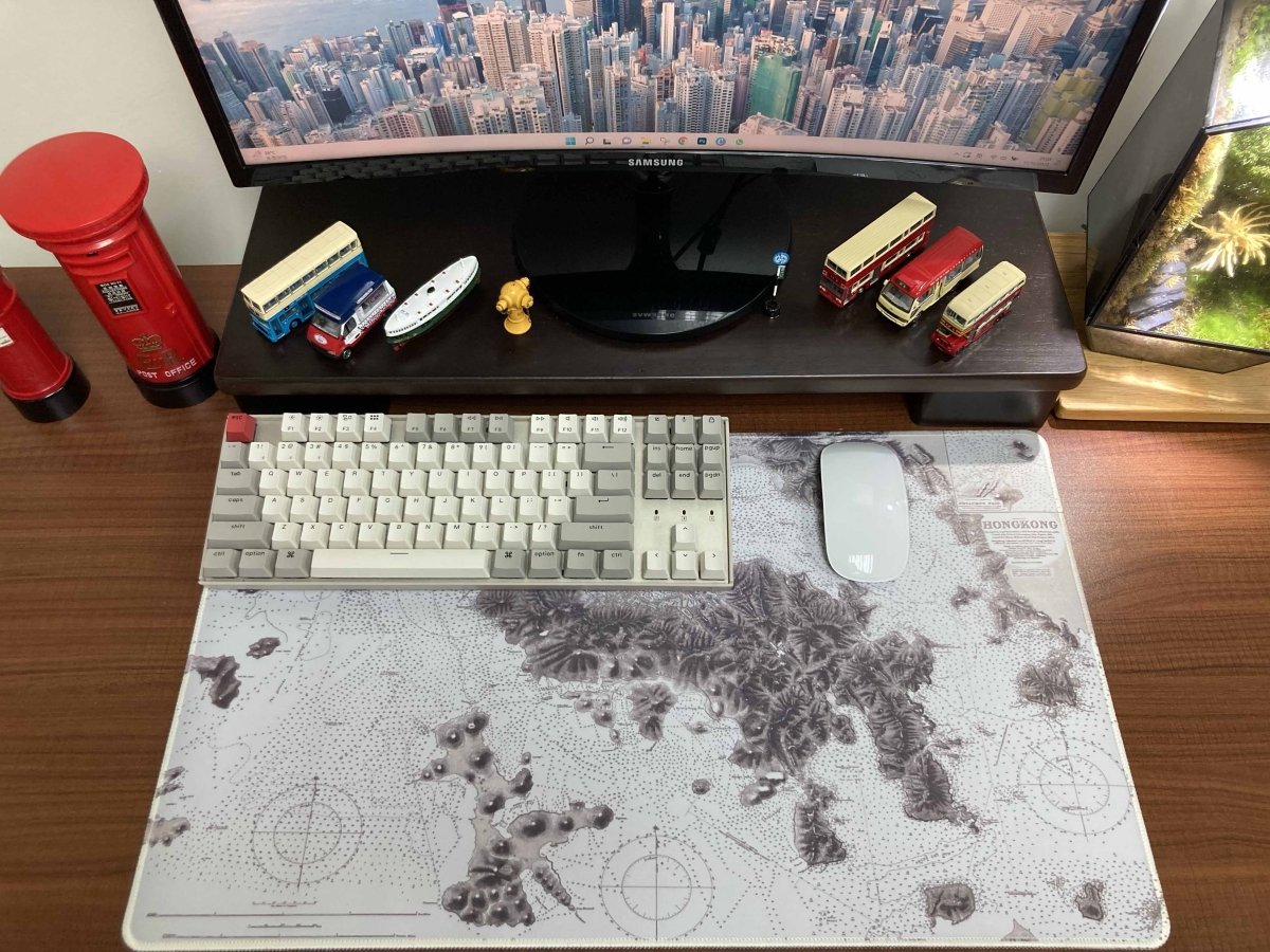 重製版1843年懷舊香港地圖款滑鼠墊 - Hong Kong Maper