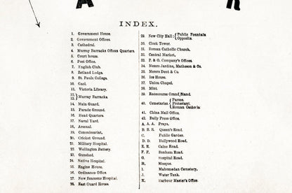 1866年香港港島重製油畫布舊地圖 - Hong Kong Maper