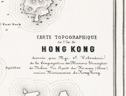 1874年新安縣香港島九龍油畫布重製舊地圖 - Hong Kong Maper