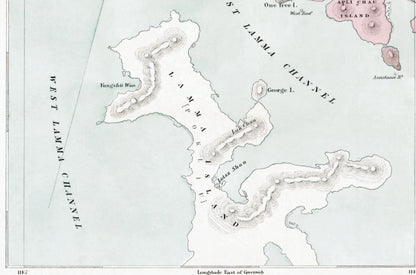 1888年香港島九龍油畫布重製舊地圖 - Hong Kong Maper