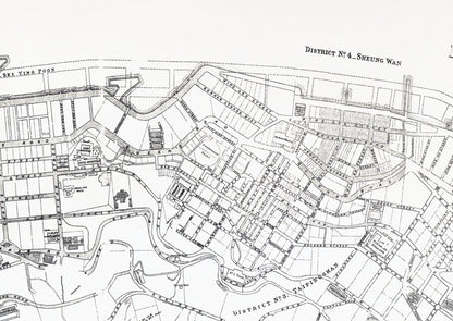 1889年香港島維多利亞城重製油畫布舊地圖 - Hong Kong Maper