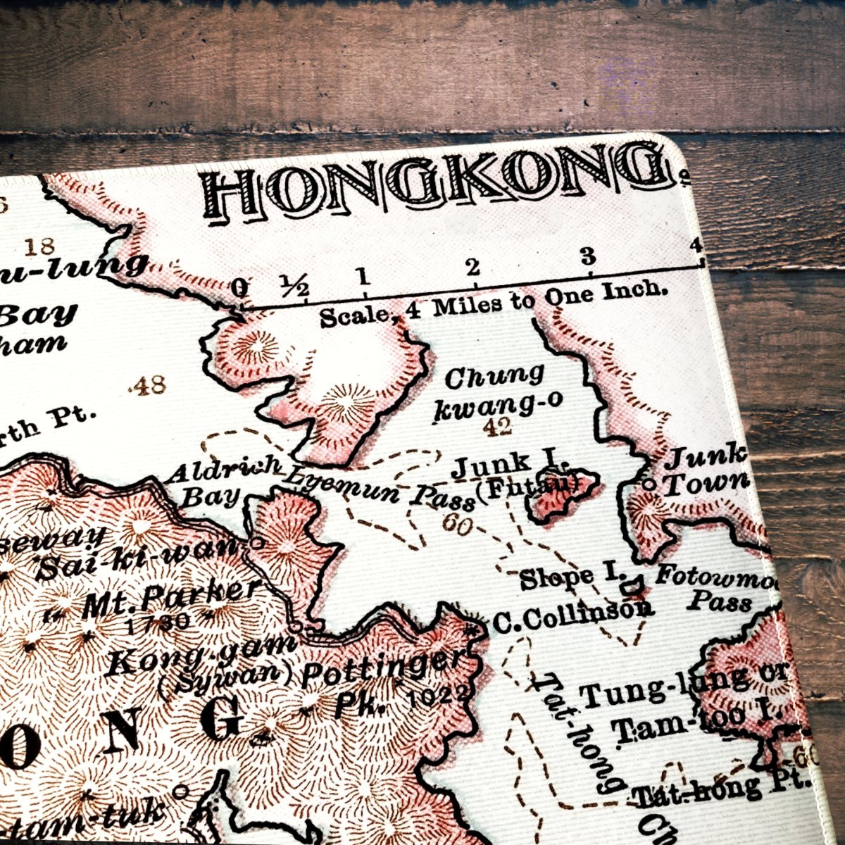 重製版1900年香港地圖款滑鼠墊 - Hong Kong Maper
