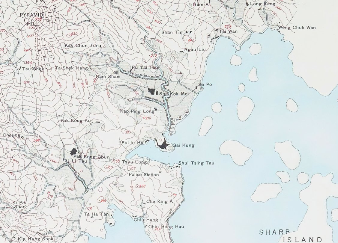 1908年香港島九龍新界油畫布重製舊地圖 - Hong Kong Maper