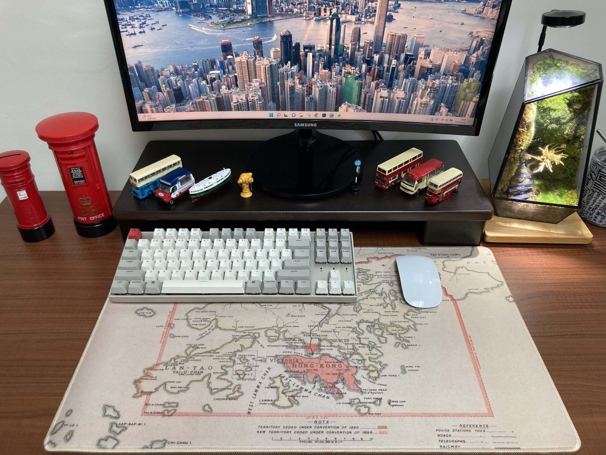 復刻版1909懷舊香港全境地圖款滑鼠墊 - Hong Kong Maper