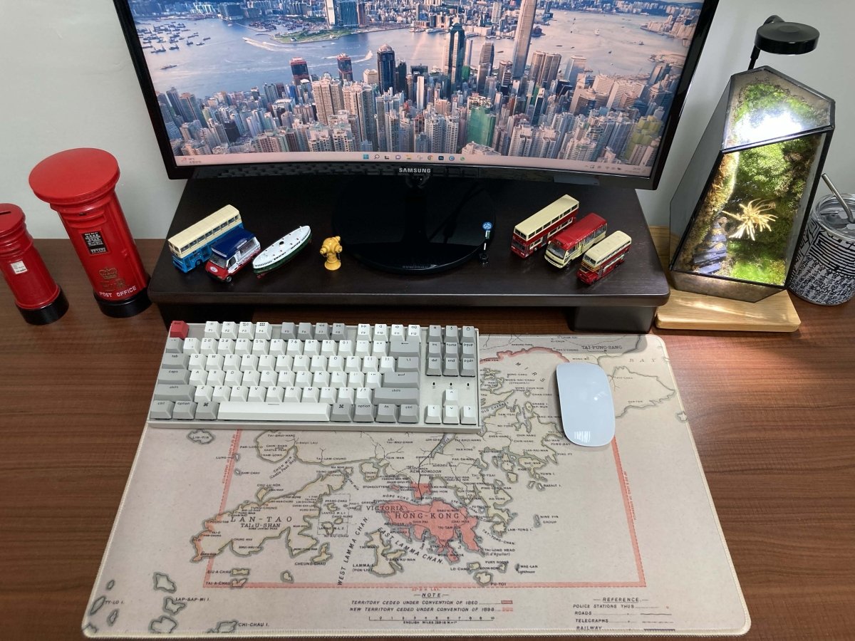 復刻版1909懷舊香港全境地圖款滑鼠墊 - Hong Kong Maper