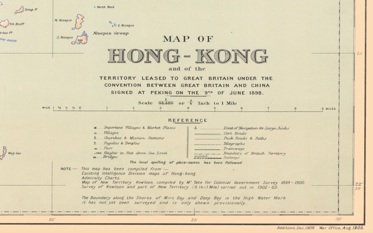 1909香港全境重製地圖拼圖 - Hong Kong Maper