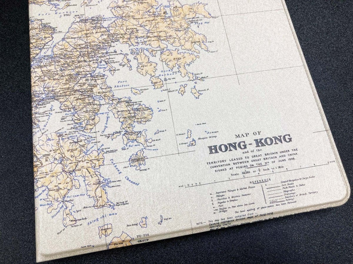 重製版1909香港地圖IPad揭蓋式保護殼 - Hong Kong Maper